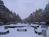 Snow at Prague Wenceslas Square wenceslas-square-prague-snow.jpg